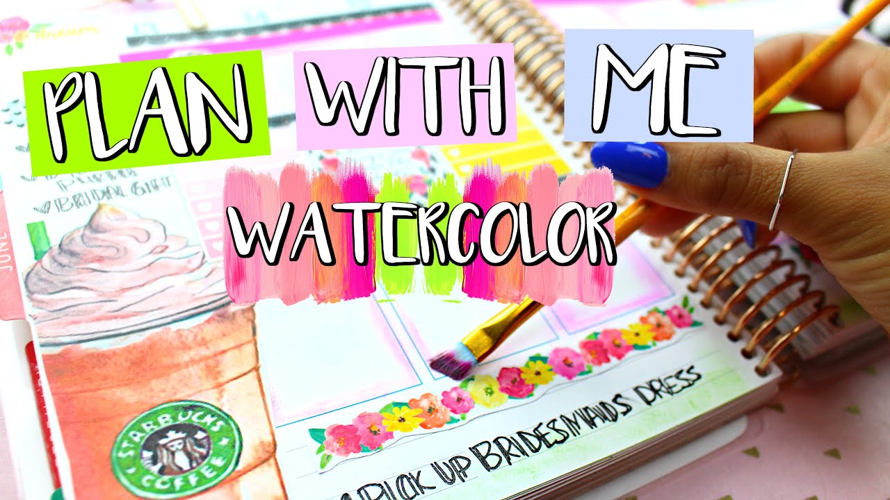 Plan With Me: Watercolor Effect Without Water | Belinda Selene