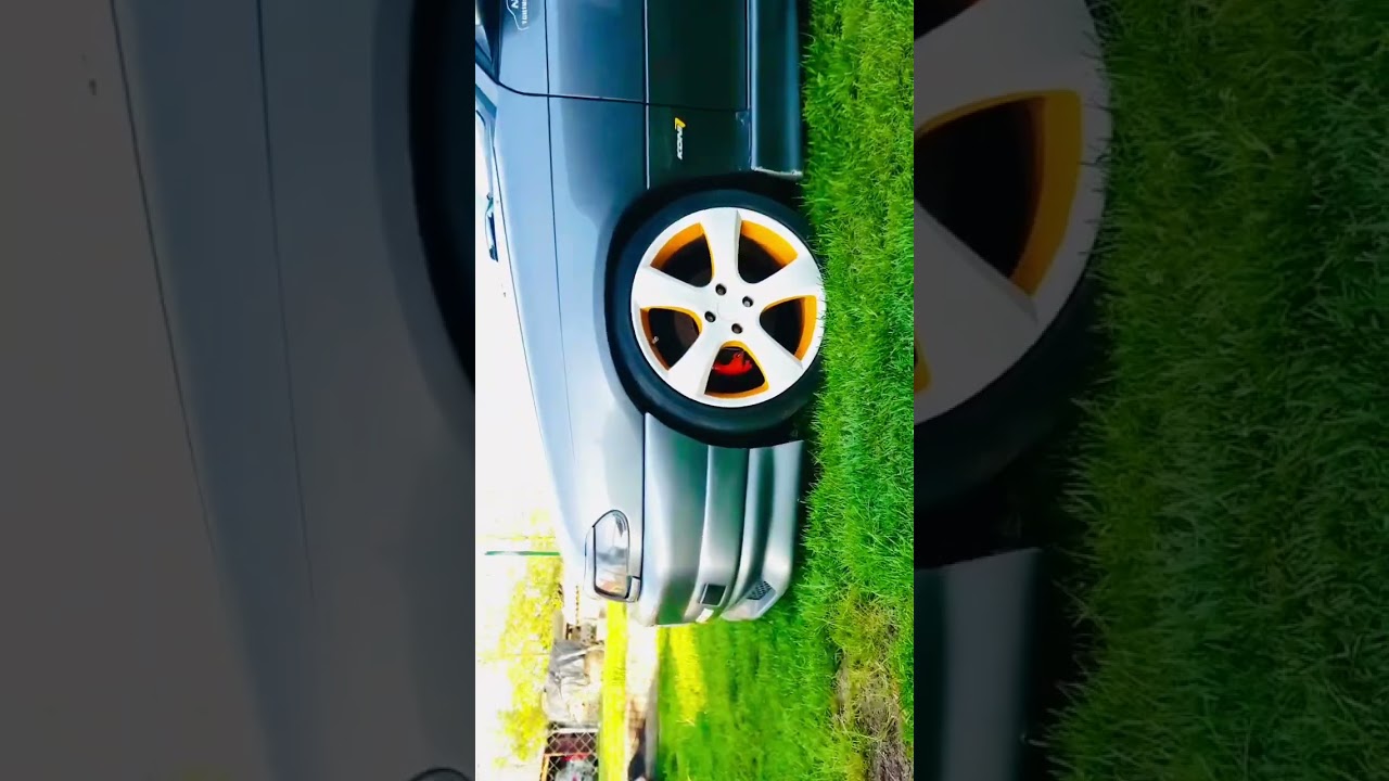 Opel Astra F body kit style Rieger front bumper, tuning, Alu rims Mangeles 17” 