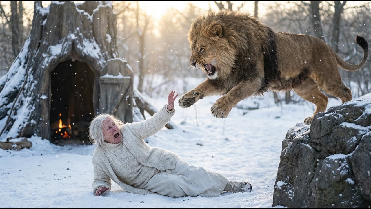 Lion Attack in Yakutia: 90-Year-Old Widow Survives -71°C Snowstorm