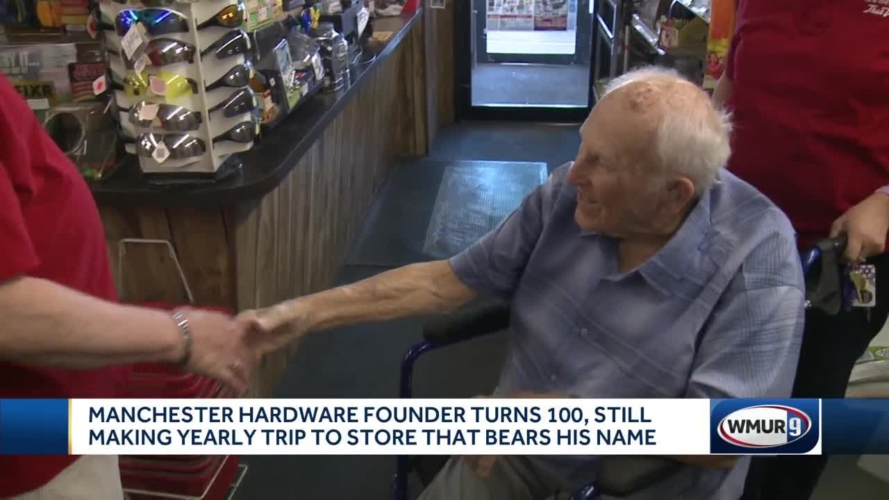 Hardware store's 100-year-old founder returns to visit