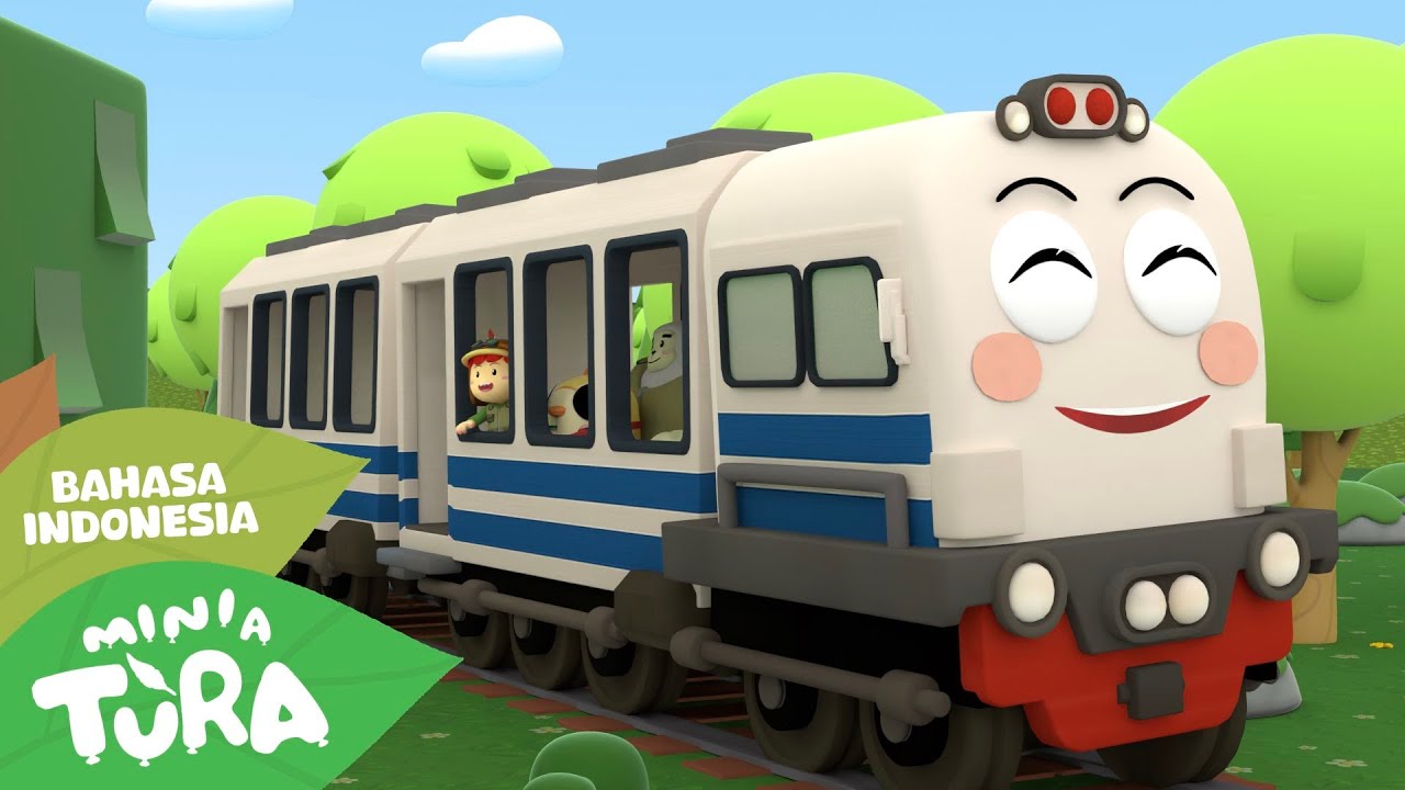 Naik Kereta Api Tut Tuut Tuuut | Animasi Lagu Anak Minia Tura