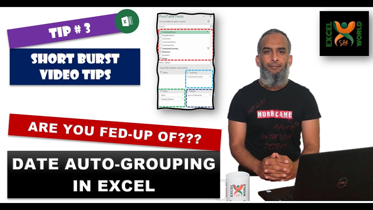 FED-UP of Auto Date Grouping? then... | SBVT - 3 | SHKExcelWorld