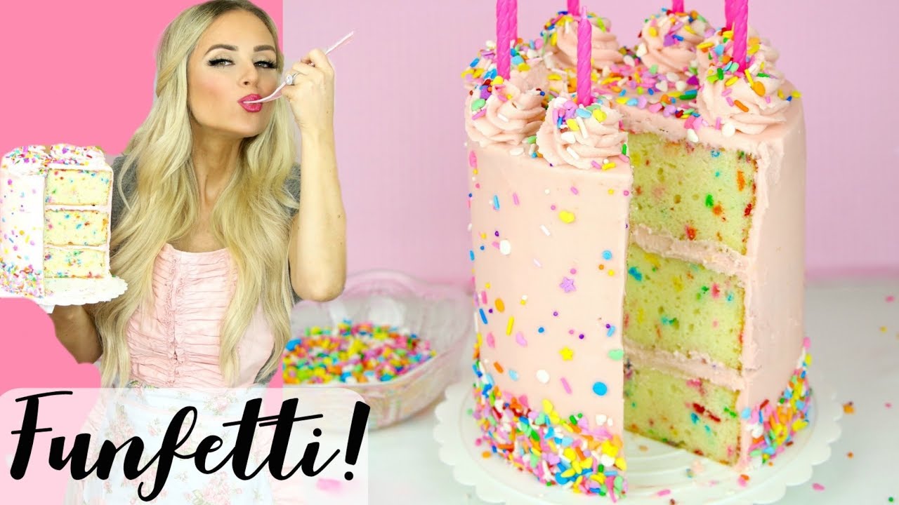 How To Make THE BEST Homemade Funfetti Layer Cake From Scratch // Lindsay Ann Bakes