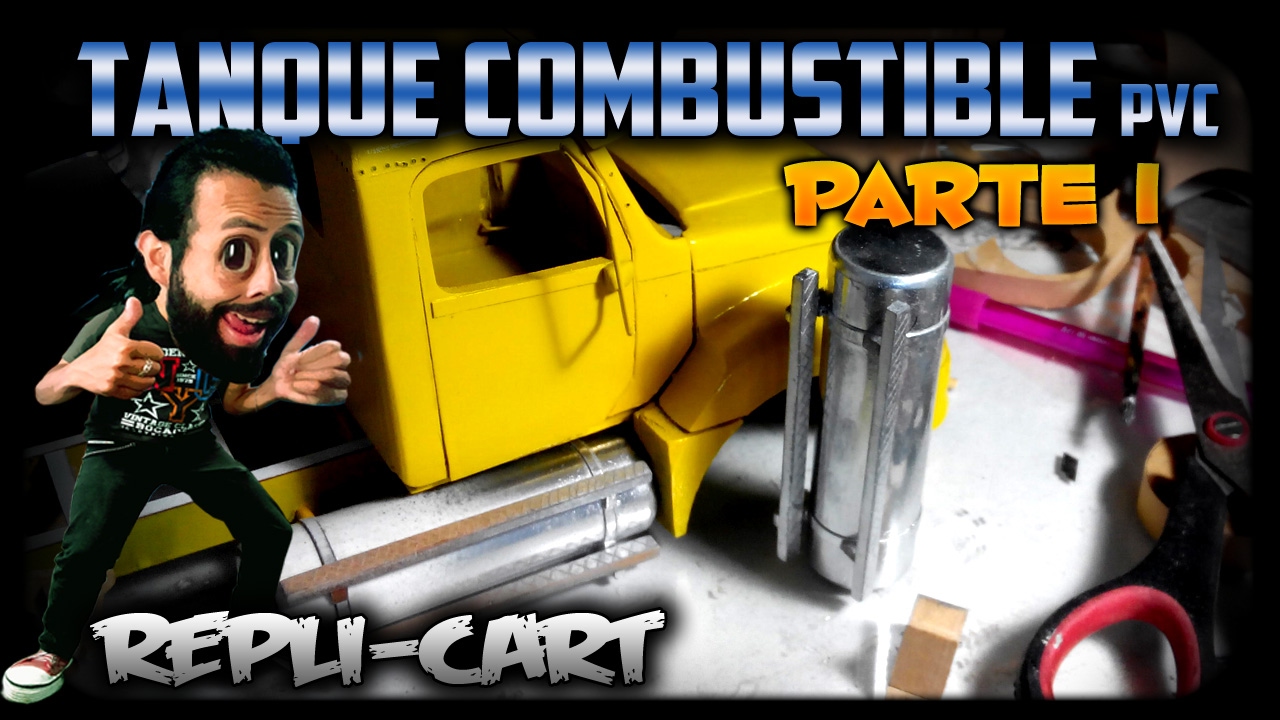 COMO HACER TANQUE DE COMBUSTIBLE CON ESTRIBO EN PVC (parte 1) PARA TRACTOCAMIÓN A ESCALA