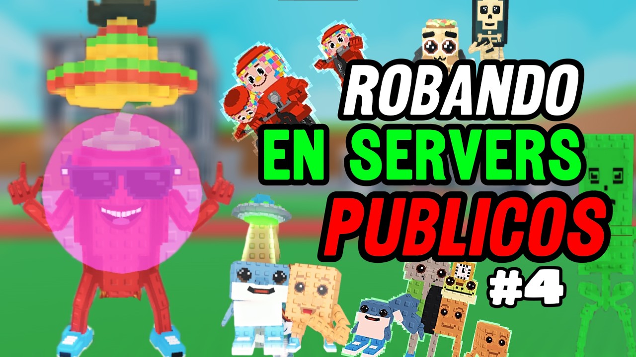 ROBANDO en SERVERS PUBLICOS 🤑🔥 Día 4 | Roblox roba un brainrot