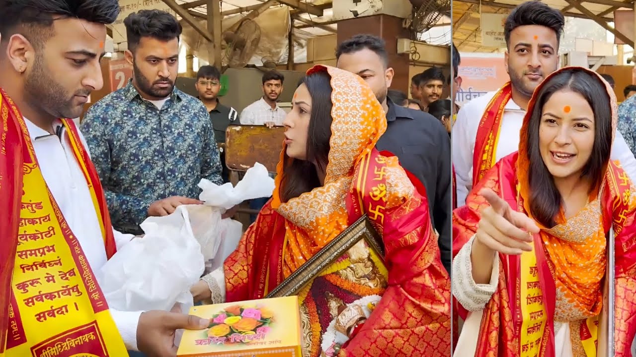Shehnaaz Gill Humble Give Sweets To Media After Visit Siddhivinayak Temple For New Song