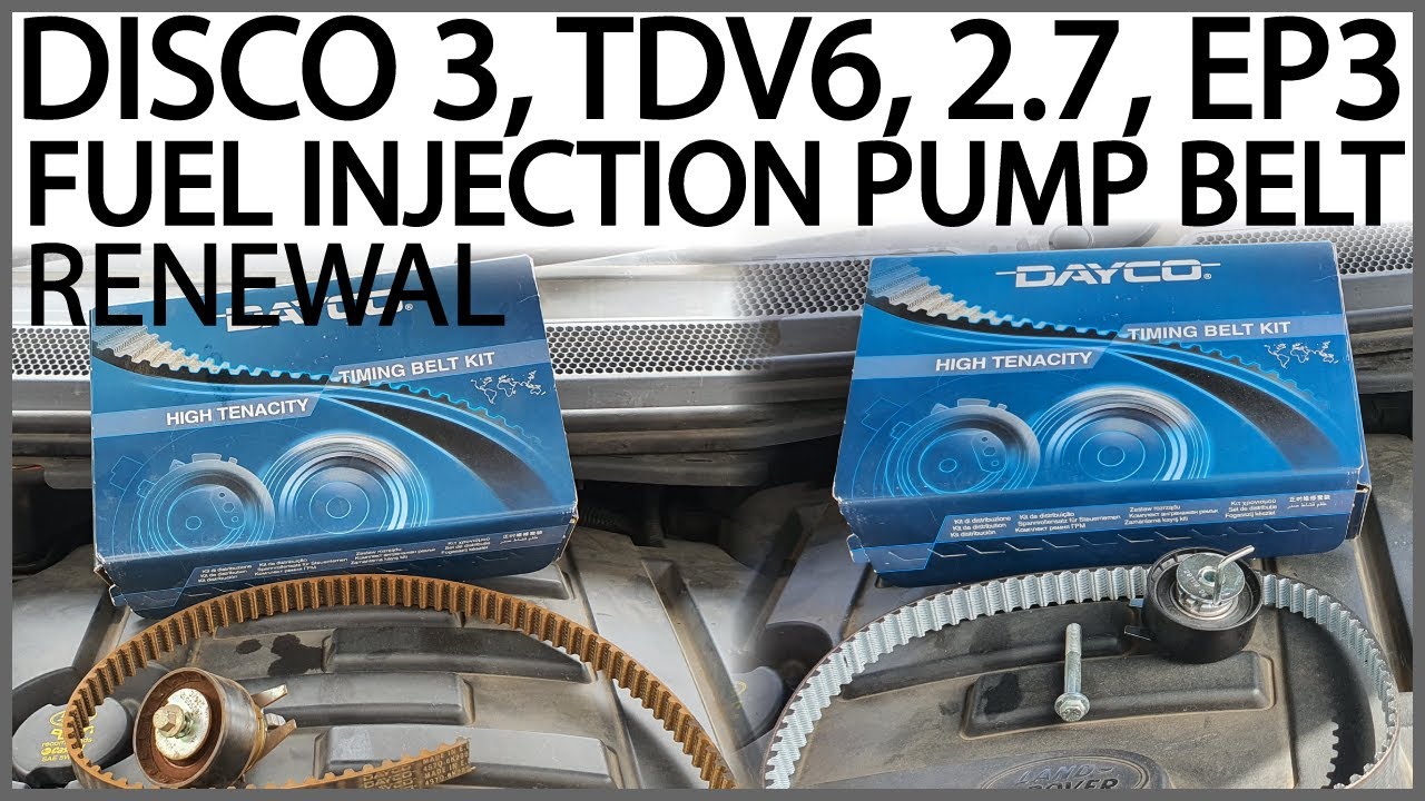 DISCOVERY 3 TDV6 2.7 ENGINE FUEL PUMP BELT RENEWAL EP3 HIGH PRESSURE FUEL PUMP