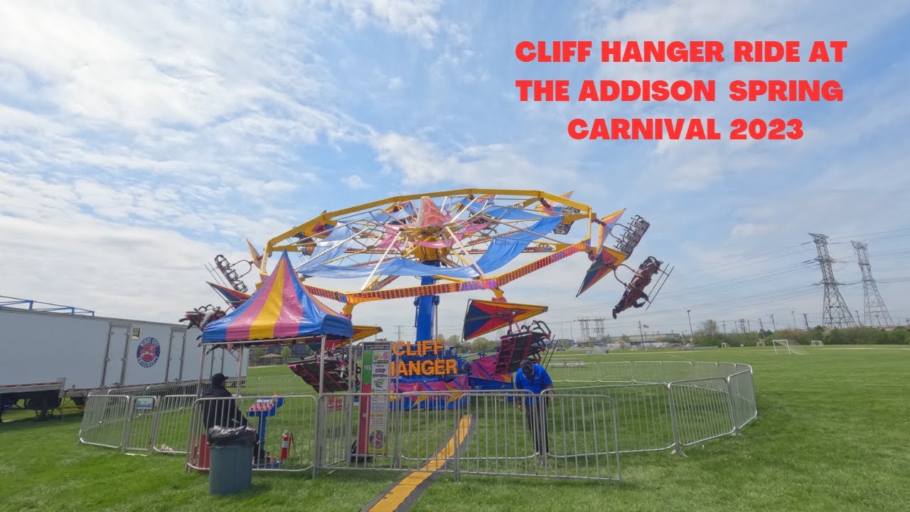 Cliff Hanger Ride at the Addison Spring Carnival 2023