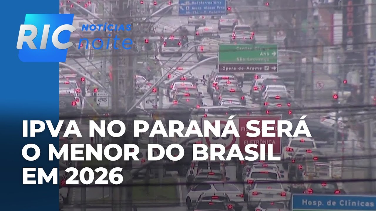 IPVA terá redução de 45% no Paraná em 2026; alíquota do estado será a menor do Brasil