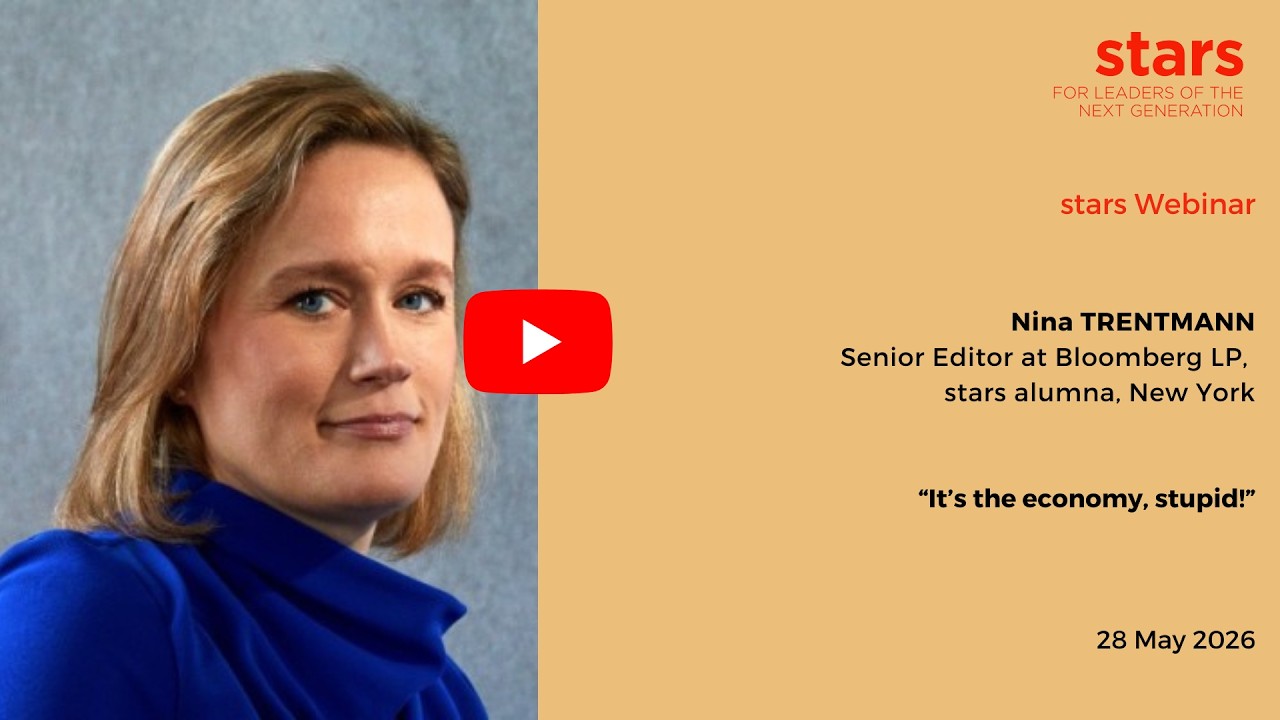 stars Webinar series: &ldquo;It&rsquo;s the economy, stupid!&rdquo; with Nina TRENTMANN
