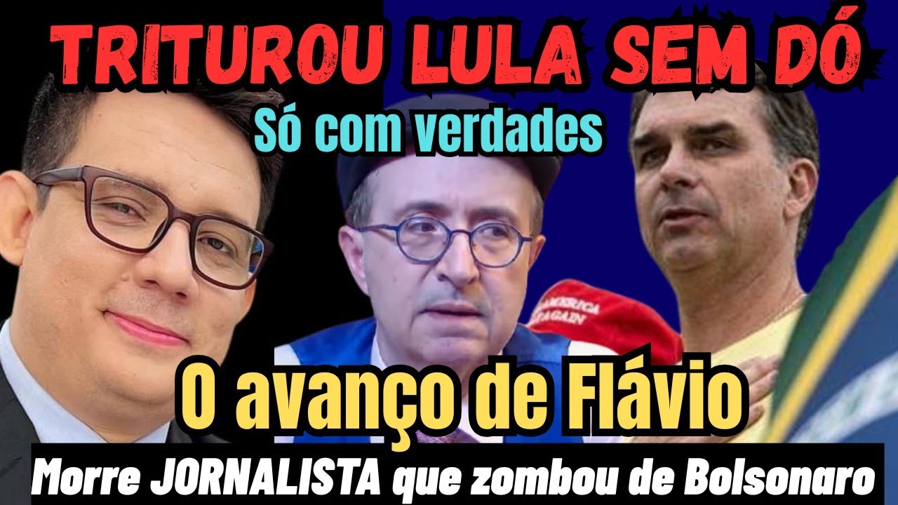 Famoso Jornalista Esquerdista Tritura Lula ao vivo/Flávio avança forte nas pesquisas e manda Recado 