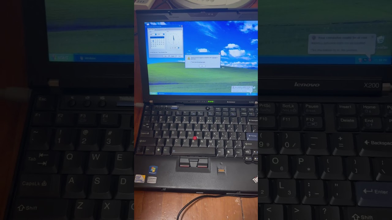 Windows XP end of support notification,but ten years later