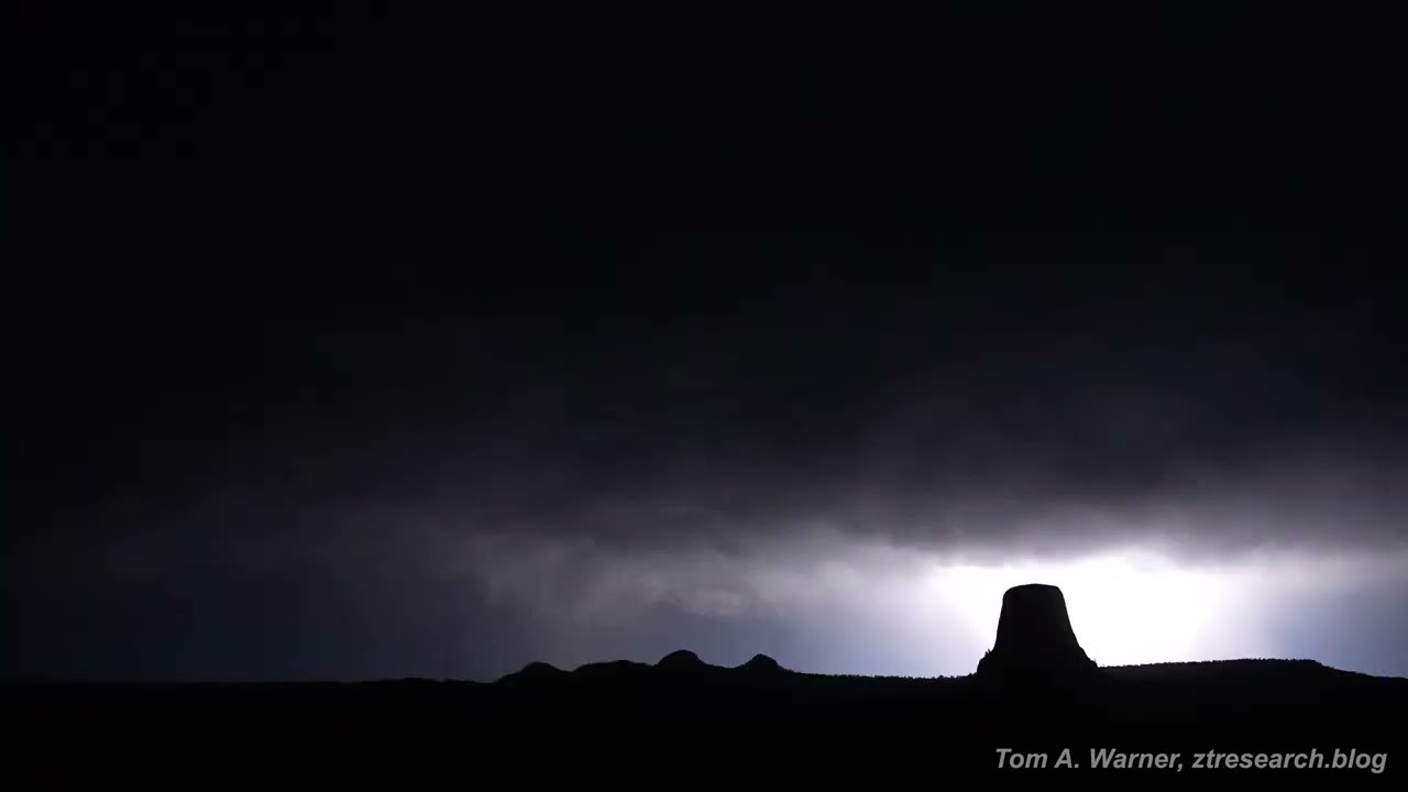 Thunderstorms Approach Devils Tower, WY 2025-07-02