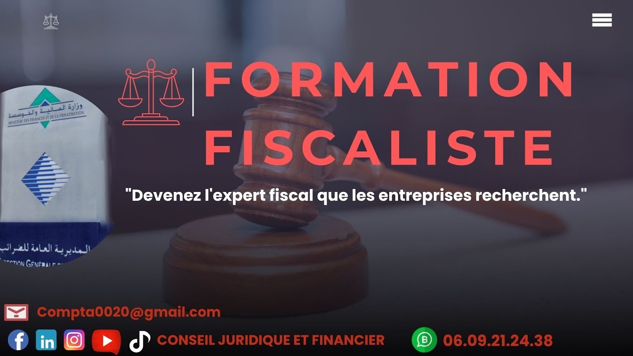 Formation fiscaliste présentielle : 06.09.21.24.38 