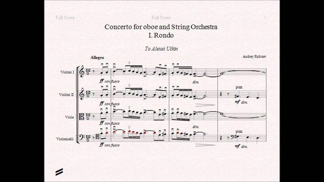 Andrey Rubtsov - Oboe Concerto