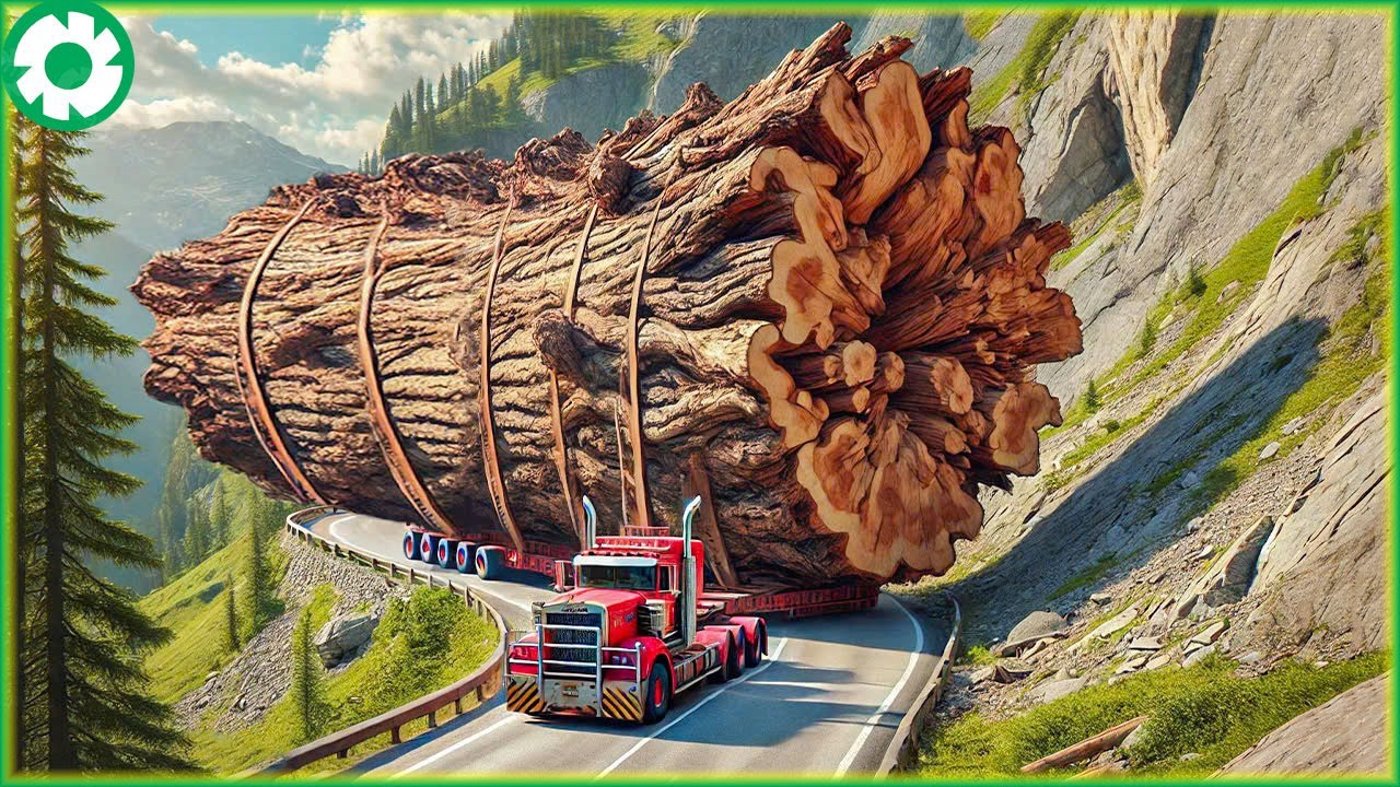 Extreme Dangerous Transport Logging Wood Truck | Biggest Heavy Machinery Machines