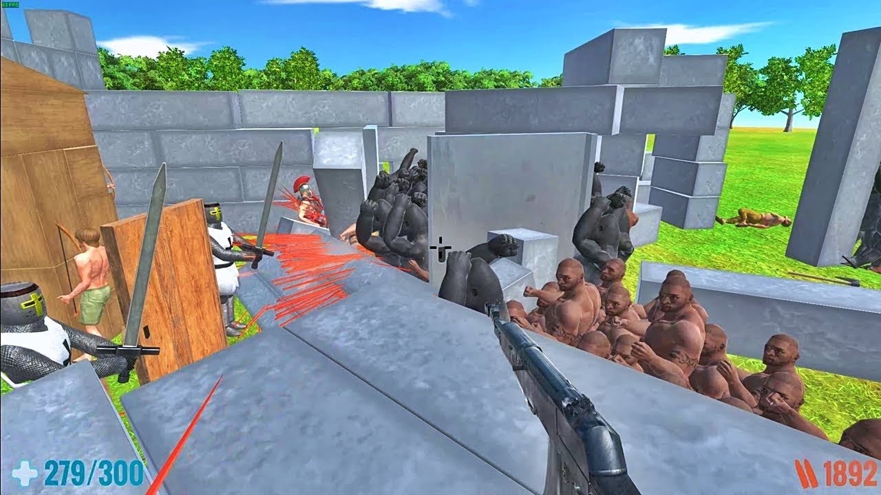 Zombie Attack. FPS Perspective! Animal Revolt Battle Simulator