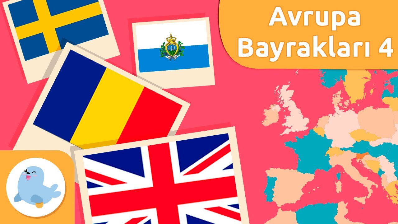 Avrupa Bayrakları (Dördüncü Bölüm) - Çocuklar için Coğrafya - Avrupa bayrakları