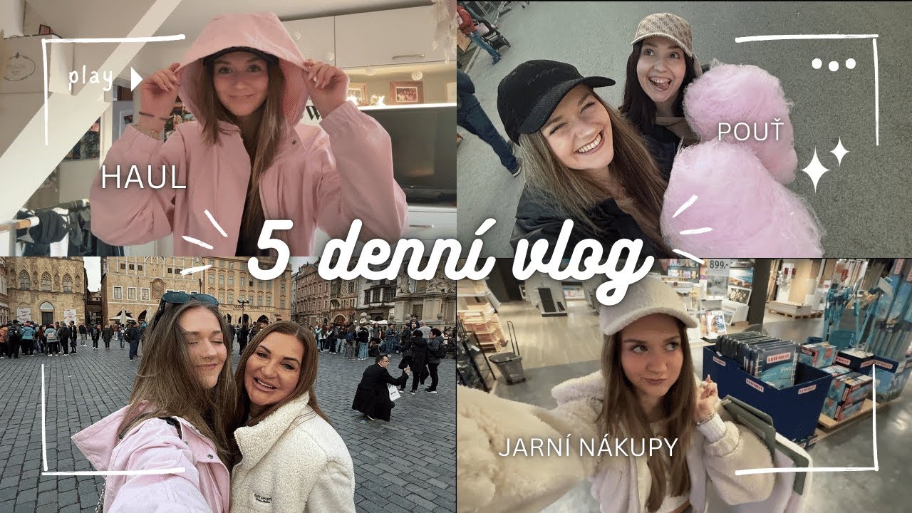 5 denn&iacute; vlog | haul, premča Sněhurky, Matějsk&aacute;, yoga, den s mamkou, jarn&iacute; n&aacute;kupy🫶🏻