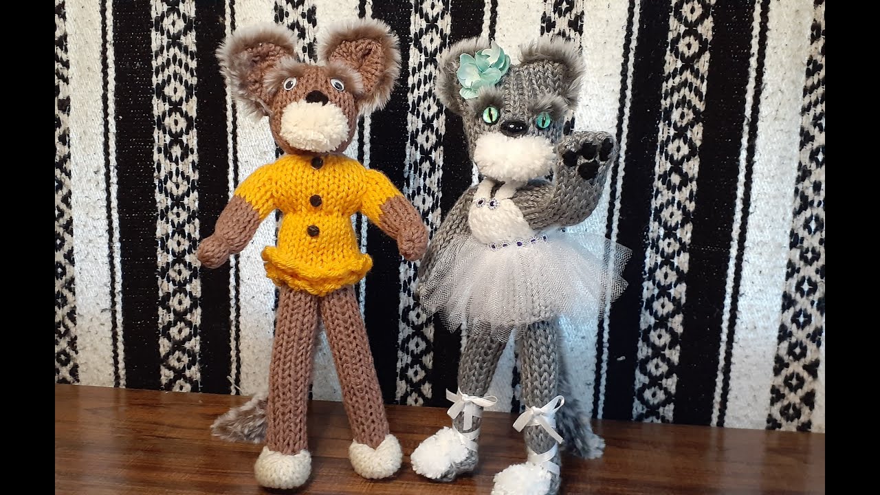 Ballerina Kitten, Unique Posable Knitted Creatures - Original Free Patterns Addi Sentro