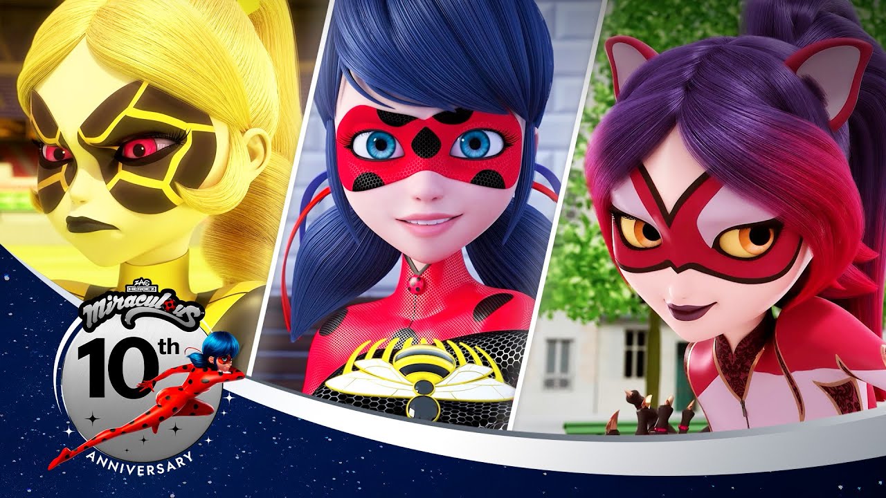 MIRACULOUS | 🔝 ACCIÓN 🐞 | Los 10 mejores momentos | 10.º aniversario 💫