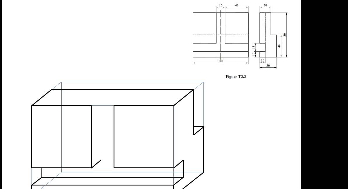 How to draw Oblique drawing of the figure Tutorial 2(1-4)