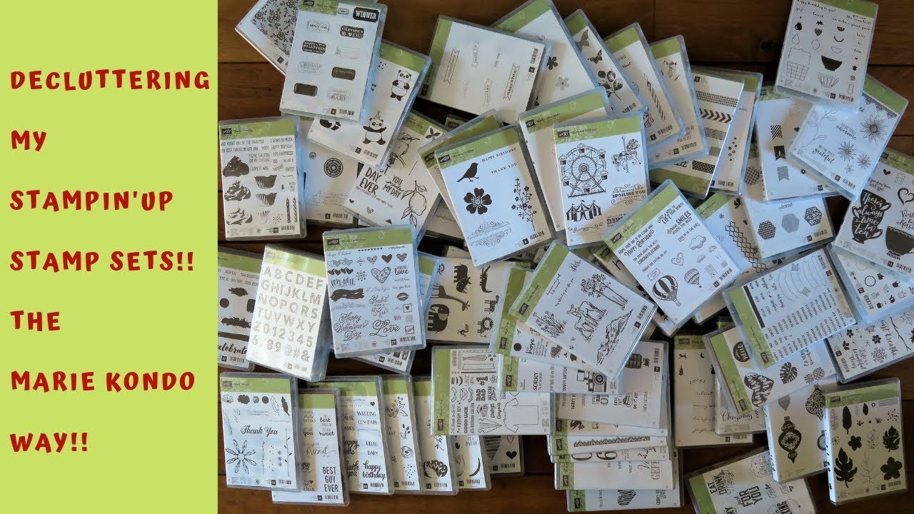 Decluttering My Craft Space the Marie Kondo Way! My Stampin'Up Stamp Sets!!