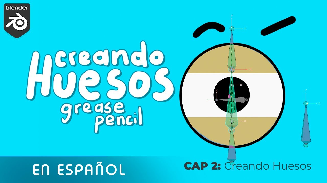 Crea tu propio rigging para Ojos | Cap #2 | Poniendo los huesos | Blender en Español