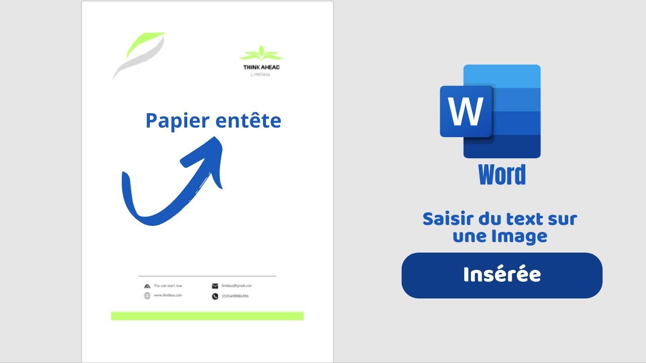 Saisir du texte sur une Image insérée sur Word (astuce) | Papier entête