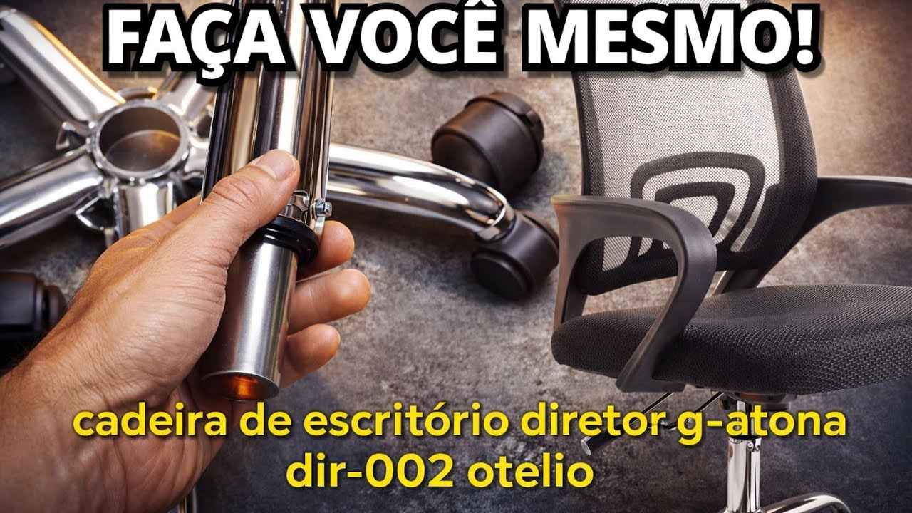 Como montar cadeira de escritório giratória dir 002 otello