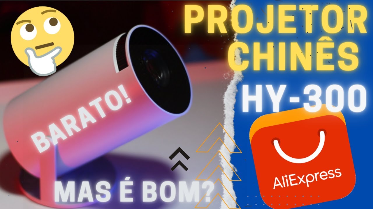Projetor Inteligente e BARATO! Mas será que é bom? HY-300 do Aliexpress.