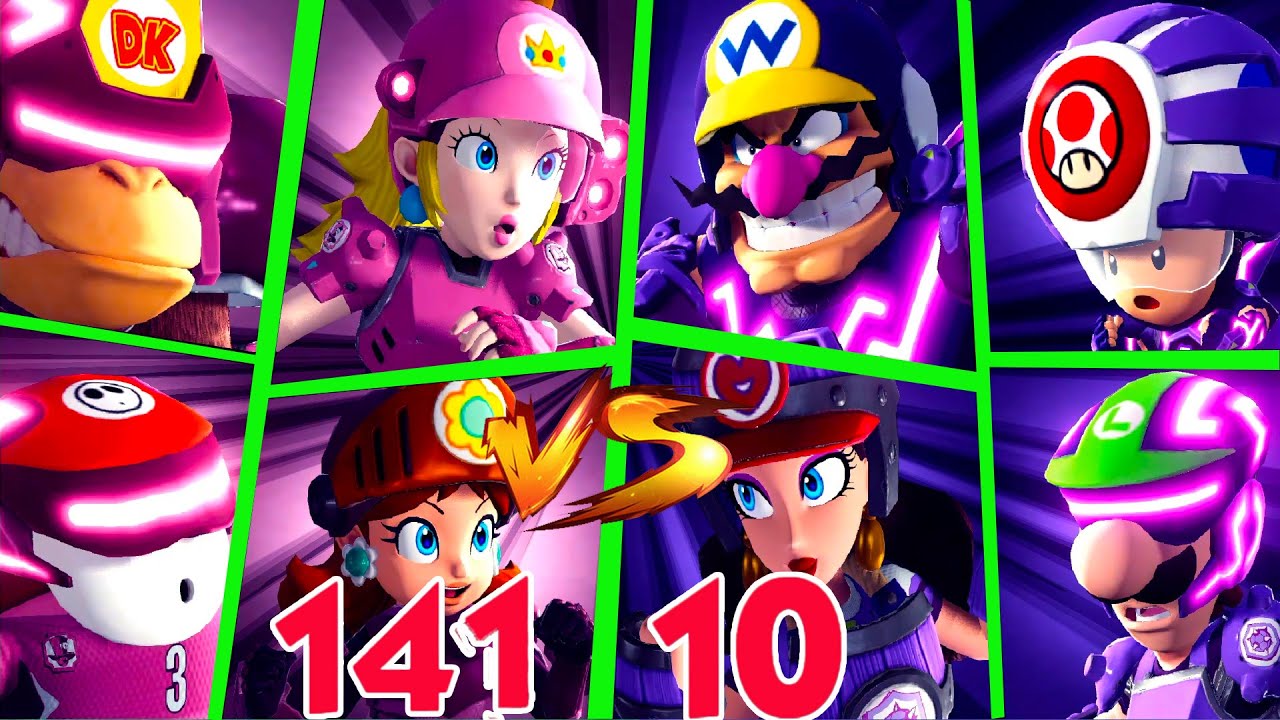 Mario Strikers Battle League Peach's All Stars vs  Wario's Warriors