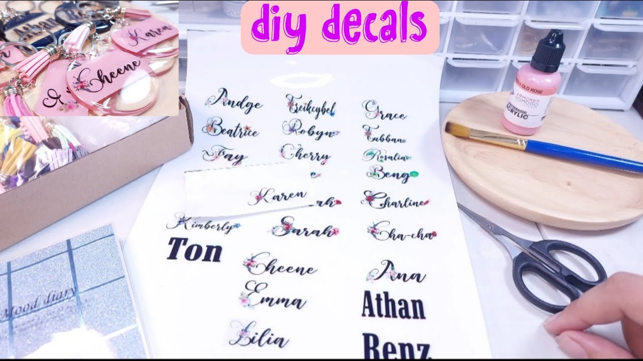 how i make decals without using Cricut/Silhouette Cameo Machines • Resin Art •ResinCrafts [reupload]