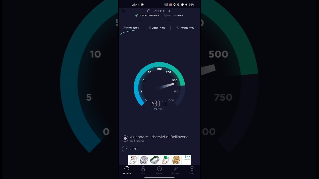 UPC Cablecom 1 Gbit/s SPEEDTEST on OnePlus 8 Pro