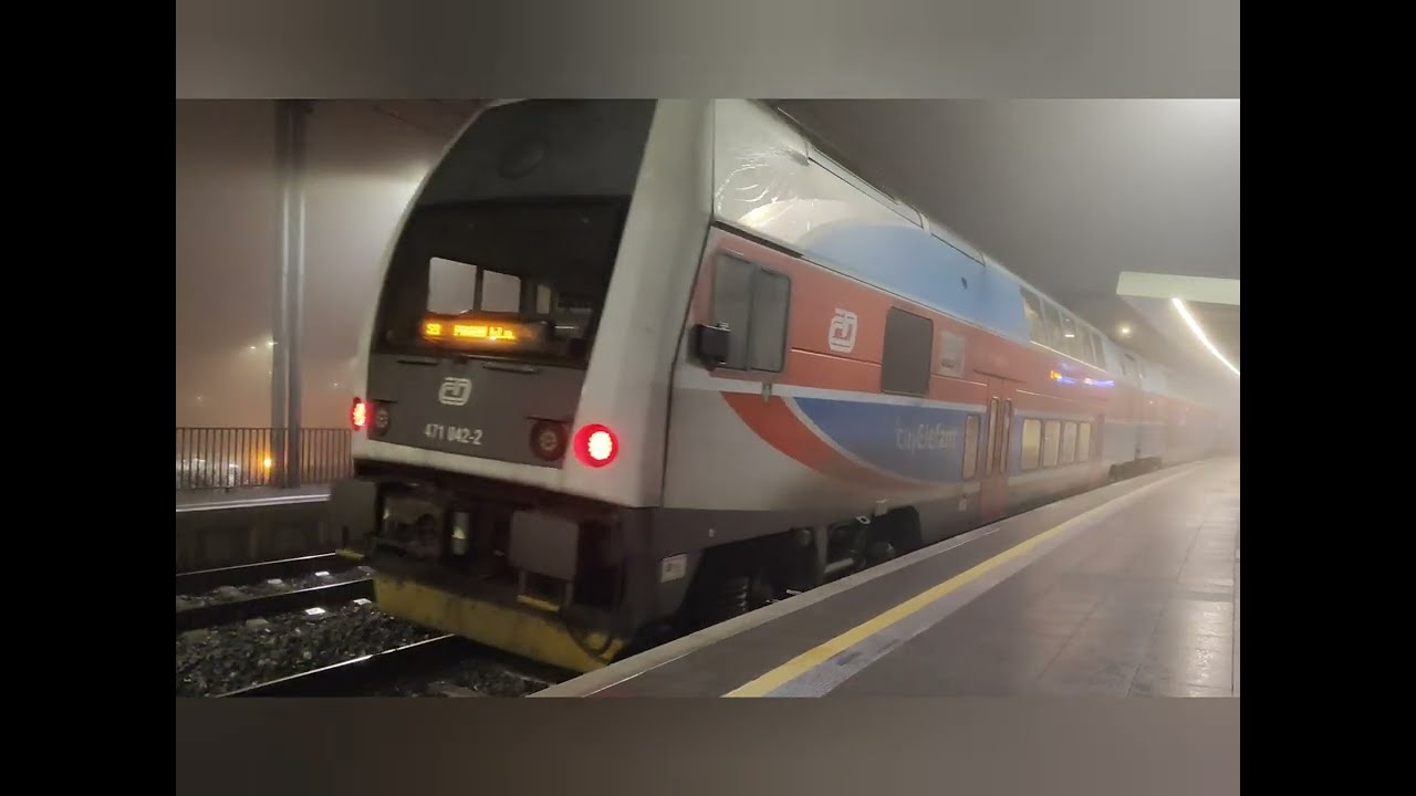Vlaky Praha-Rajská Zahrada 13.12. 2023/Trainspotting in Praha-Rajská Zahrada