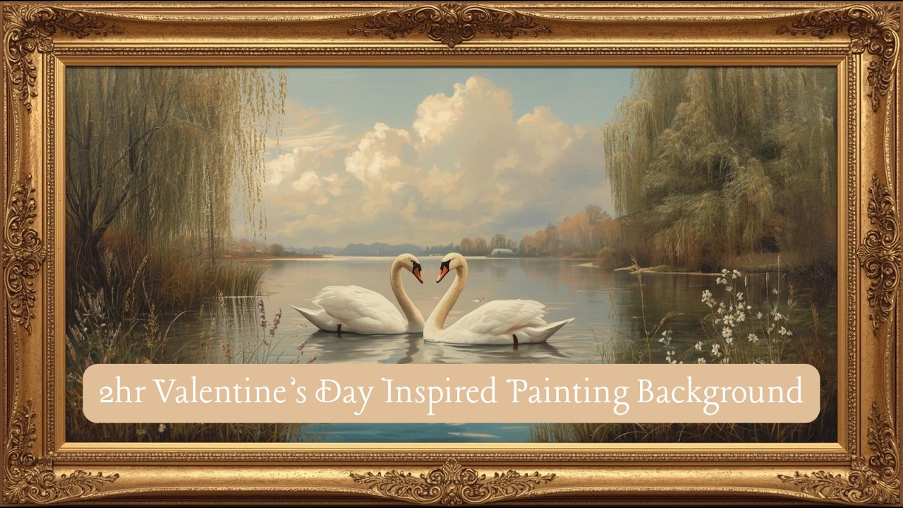 Vintage Valentine's Day Inspired TV Paintings | 2hr Aesthetic Still Framed Background Art