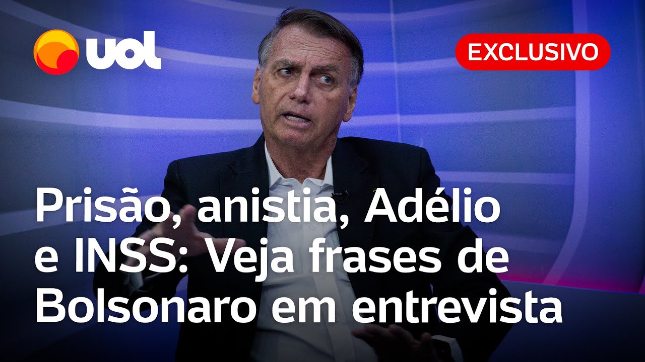 Bolsonaro fala sobre prisão, anistia, Adélio, INSS, 8/1 e mais: Veja vídeo com as melhores frases