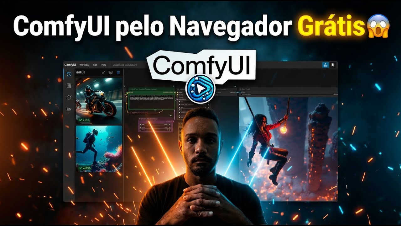 Como Usar o ComfyUI pelo Navegador Grátis (ComfyUI no Browser)