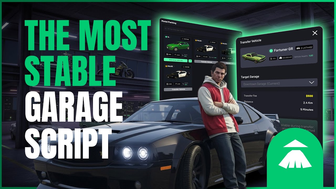 Dusa Garage - Shared Garages, Persistent Vehicles, In Game Editor | Fivem Garage [QB-QBOX-ESX]