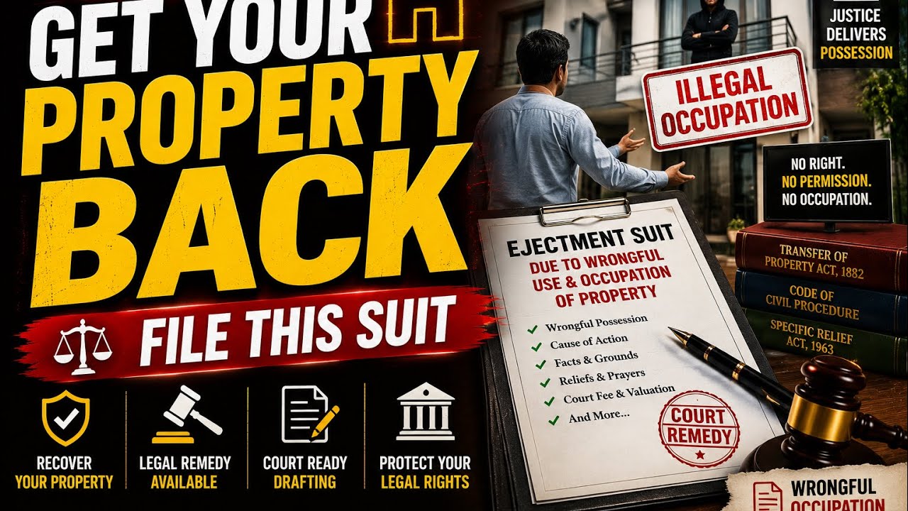 Someone Occupied Your Property? Learn to Draft a Suit for Ejectment
