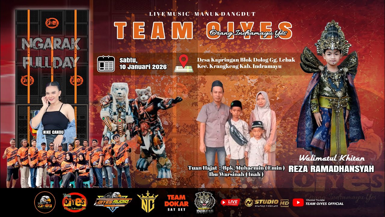 LIVE MUSIC TEAM OIYES || KHITANAN REZA RAMADHANSYAH || DESA KAPRINGAN || 10 JANUARI 2026 #FULLDAY