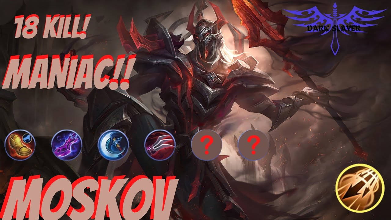 MANIAC!! Moskov Blood Spear, Perfect Gameplay | Goldlane Monster | MLBB
