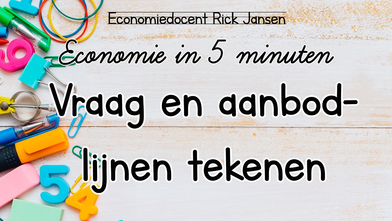 Economie in 5 minuten : Vraaglijn en aanbodlijn tekenen [EXAMENTRAINING HAVO/VWO ECONOMIE]