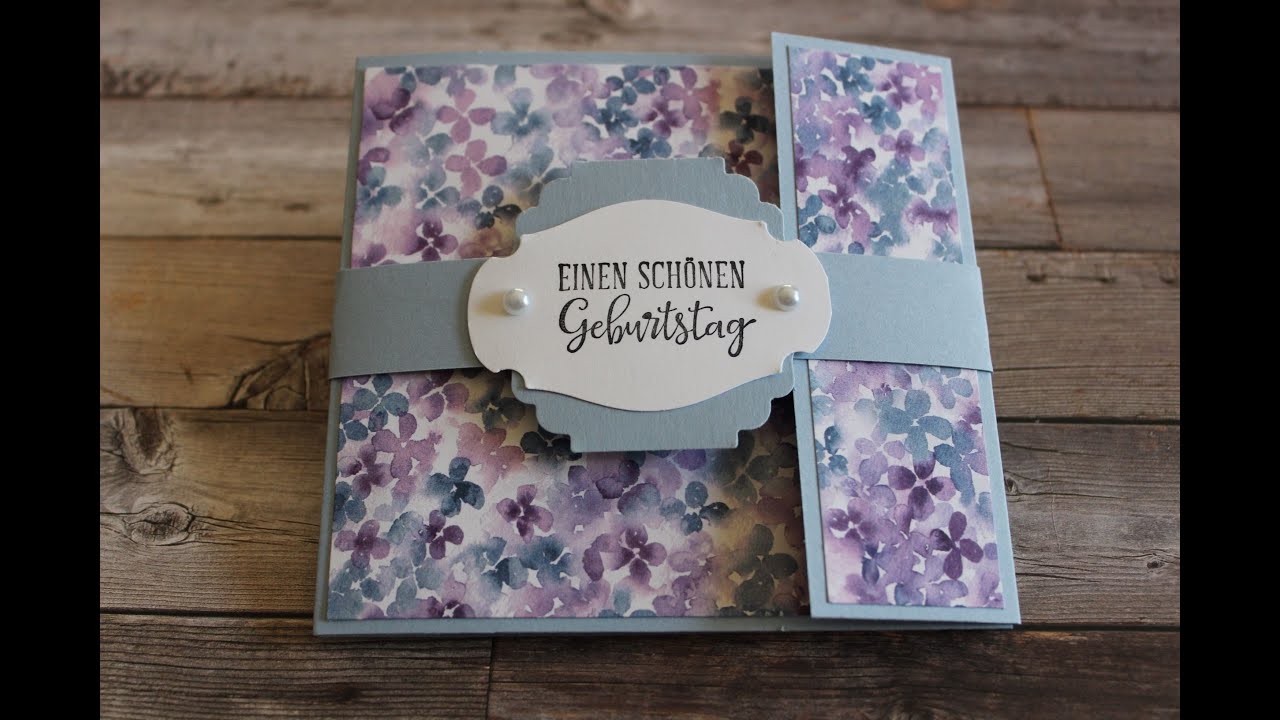 Pop UP Gutschein/Geldkarte Hortensienpark von Stampin`UP!