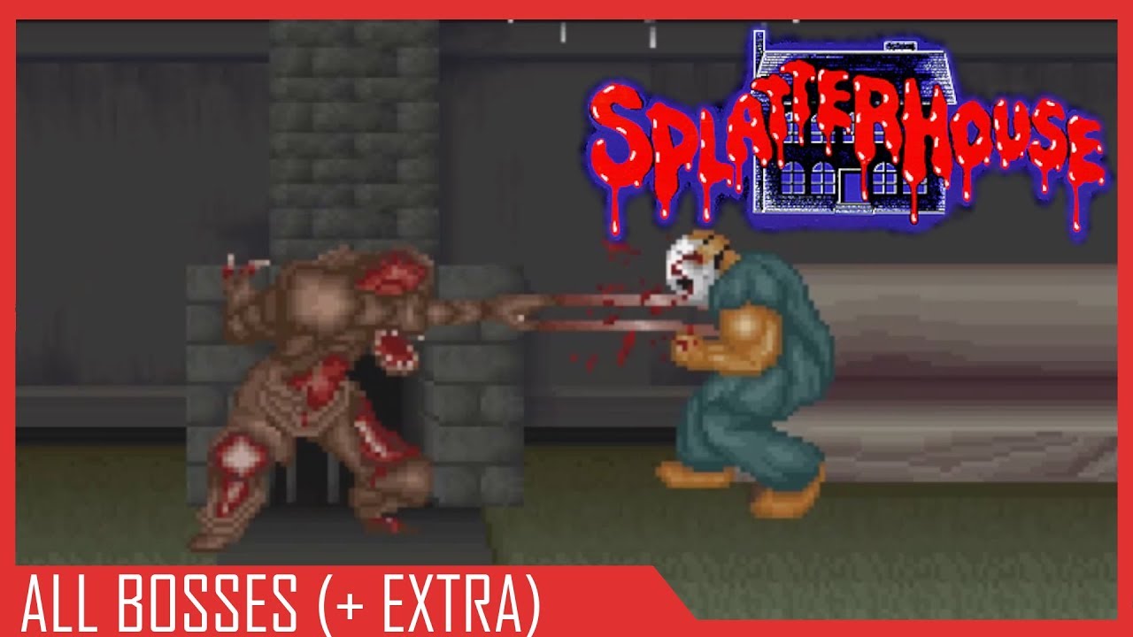 SPLATTERHOUSE ALL BOSSES (+ EXTRA) || Splatterhouse (Arcade/MAME)