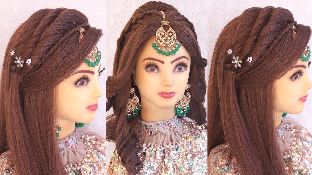 2 Beautiful open hairstyle for lehenga l Wedding party hairstyles for girls l curly hairstyles