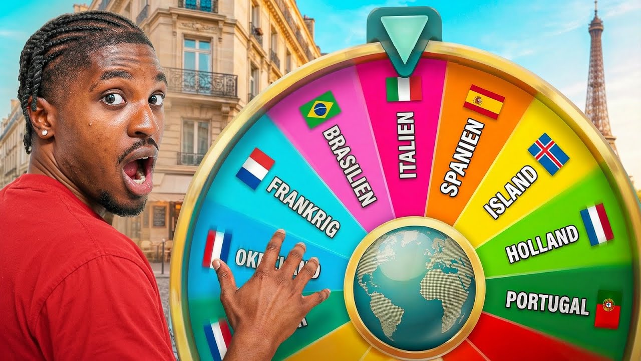 Spinner Hjulet Og Rejser Til Det Land Den Lander På!