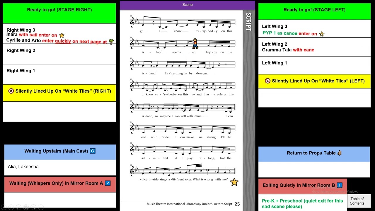 Moana Dress Rehearsal at NJIS   Backstage Cue System Explained   2 mins 34 secs