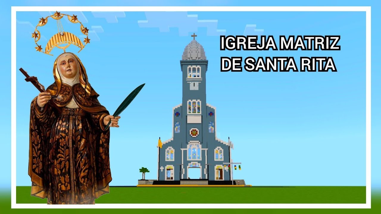 Réplica da Igreja Matriz de Santa Rita de Santa Cruz RN no Minecraft!