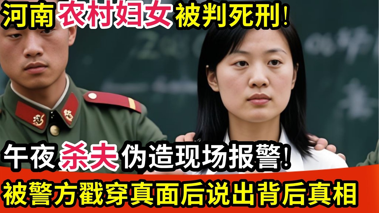 河南农村妇女被判死刑!午夜杀夫伪造现场报警!被警方戳穿真面后说出背后真相,所有人都目瞪口呆!